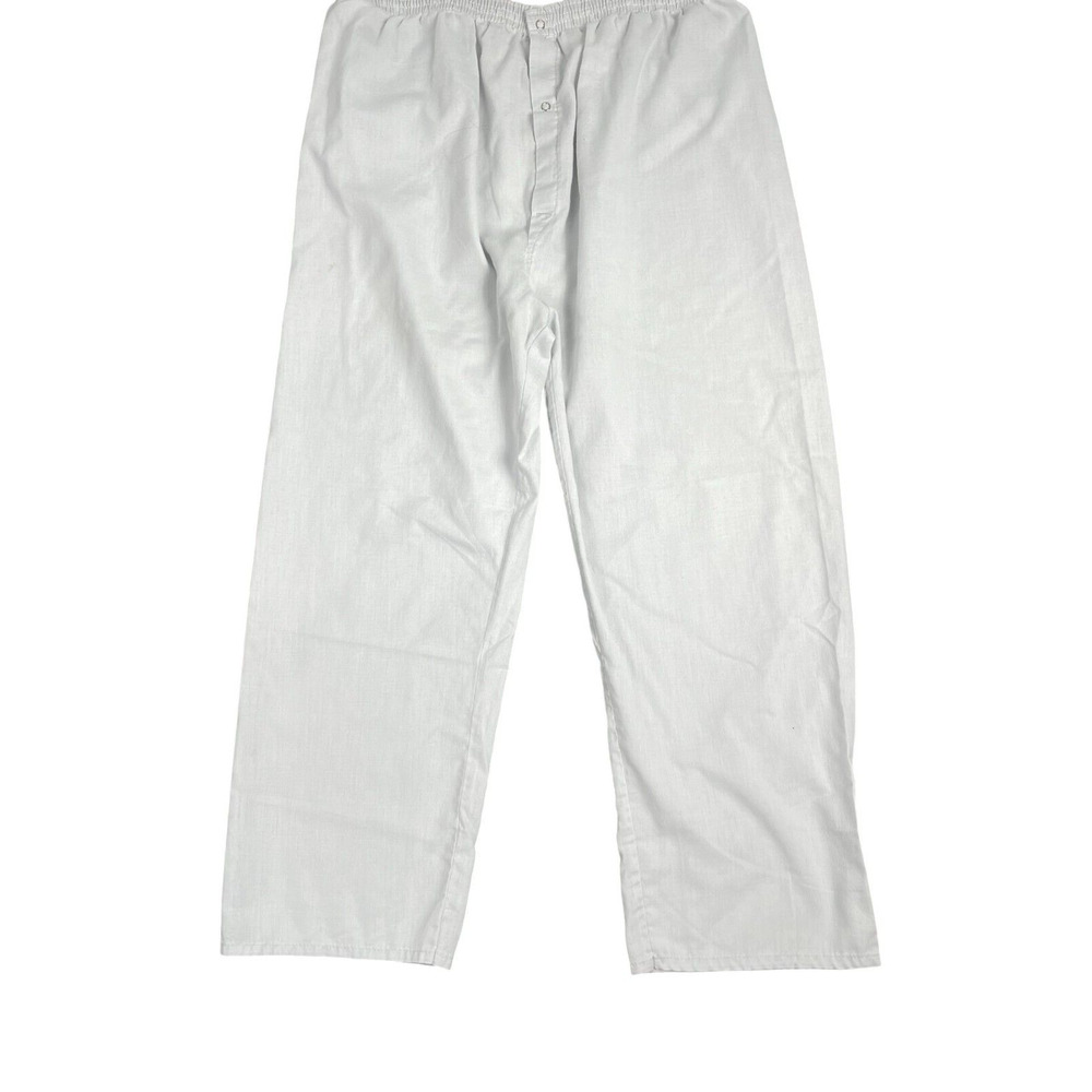 Vintage P.J. Knight Men XL Pajamas Sleepwear Set Grey Top Bottom Grandpa Summer - Picture 7 of 9
